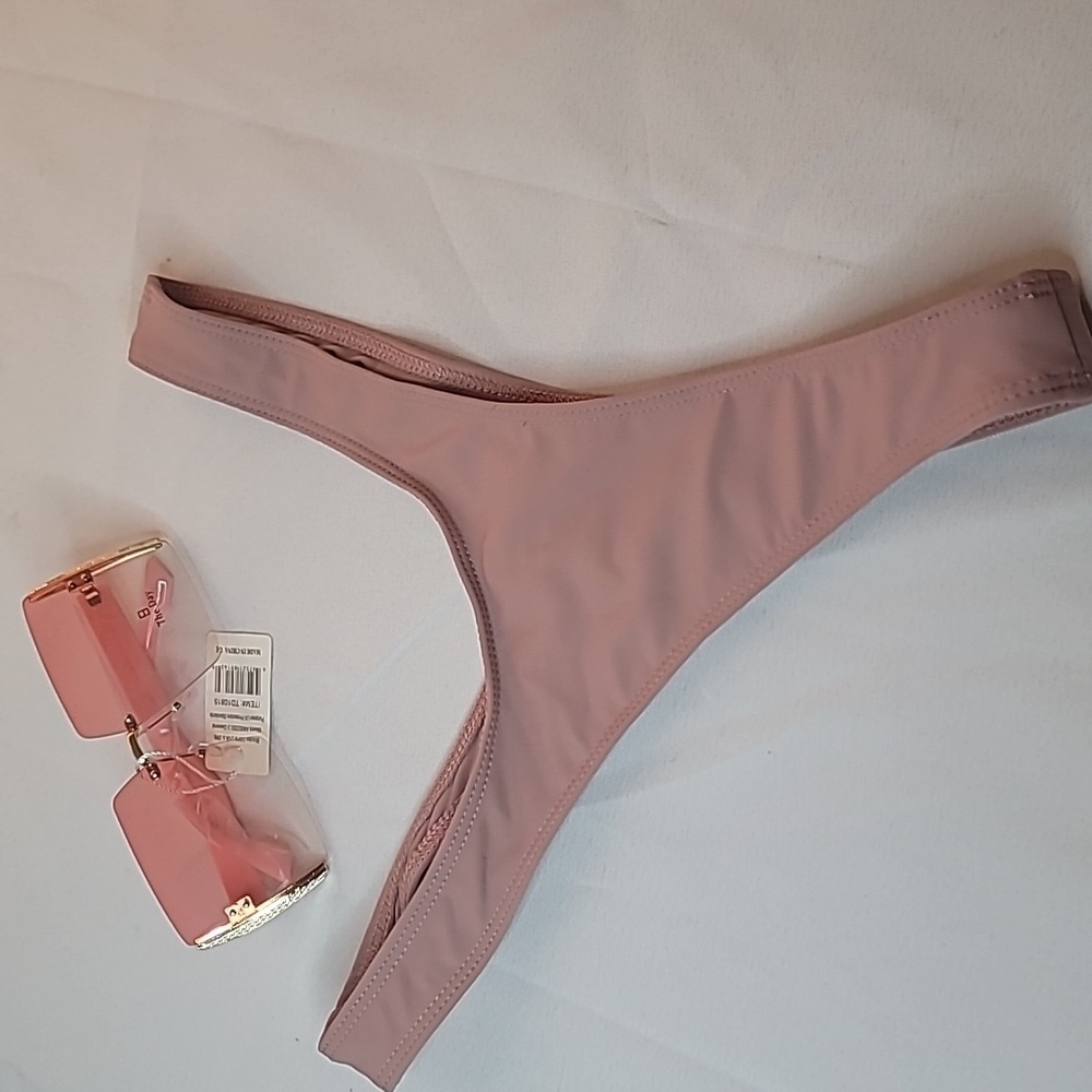 Barbie pink Fashion Sunglasse +NWOT Fashion Nova Mix N Match Tanga Bikini Bottom